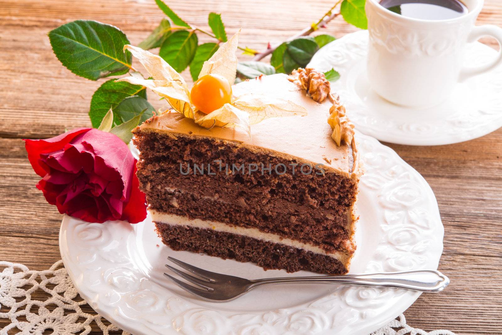 cake with roses