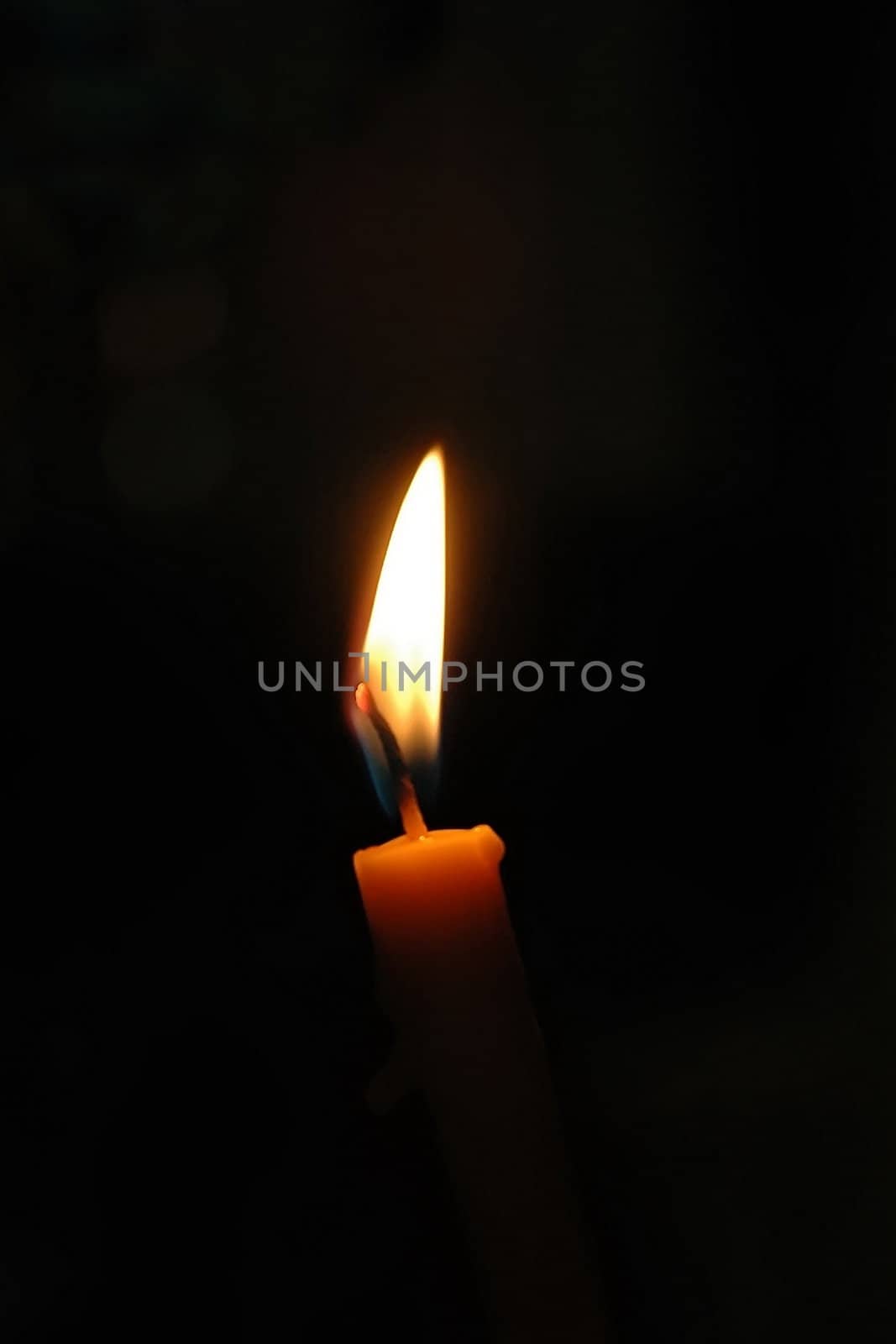 Candles isolated on black background 