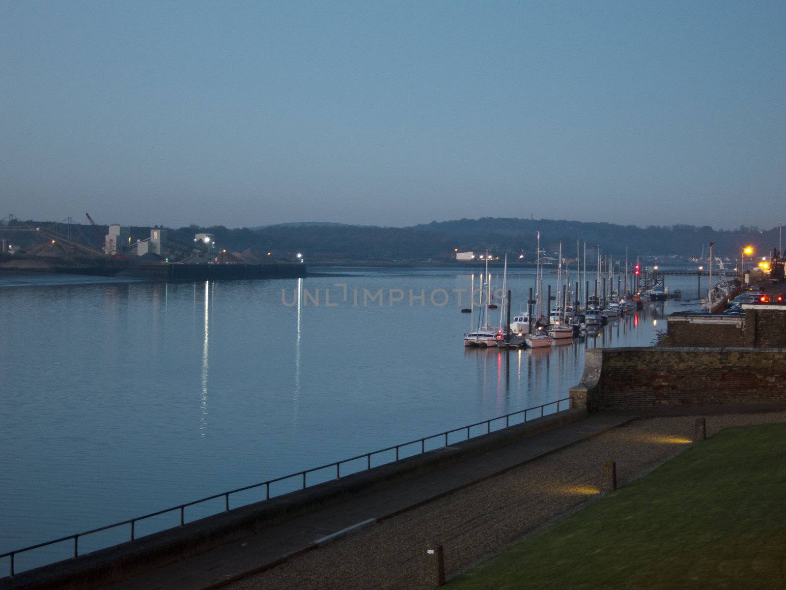 River Medway from Gun Wharf at dusk