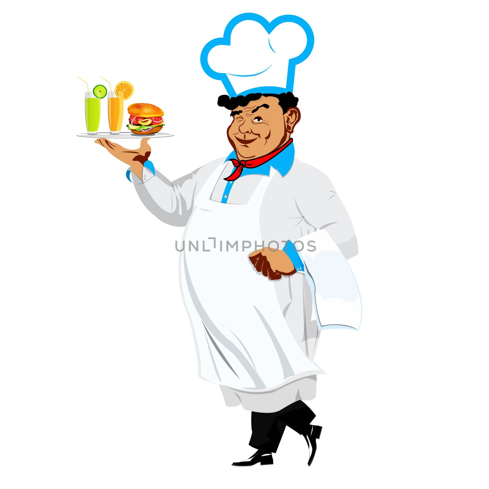 Funny Chef and fast food by sergey150770SV