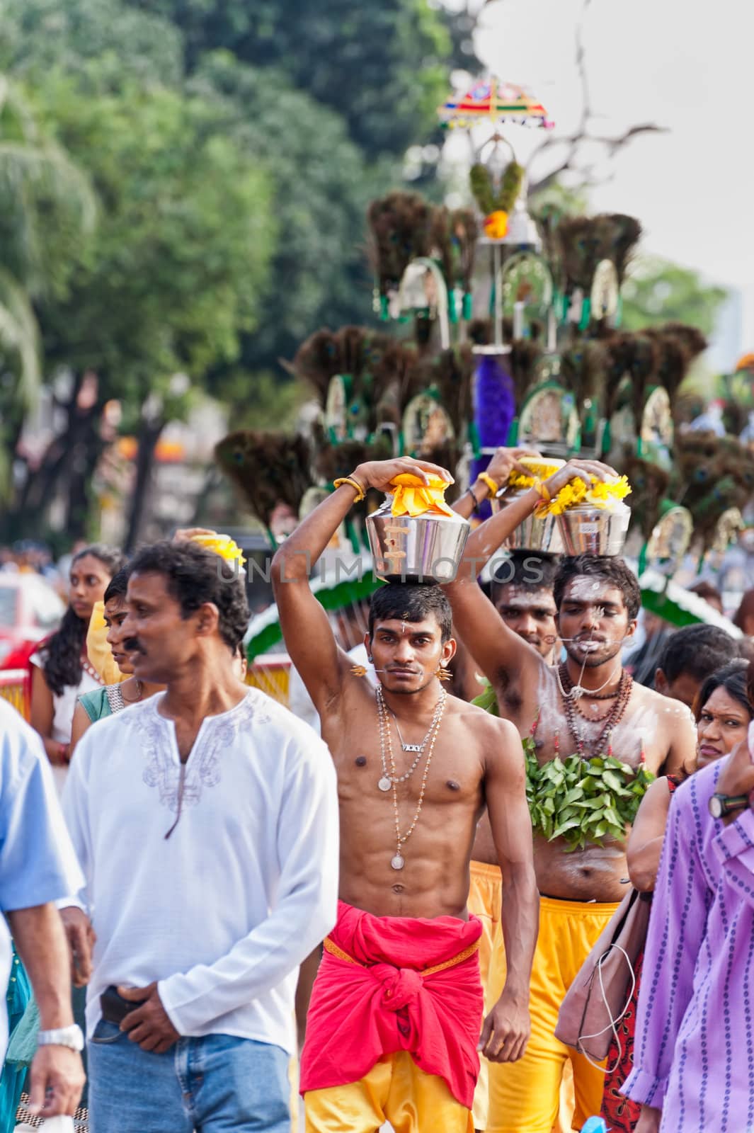 Devotees at the annual Thaipusam processionin Singapore EDITORIA by 3523Studio