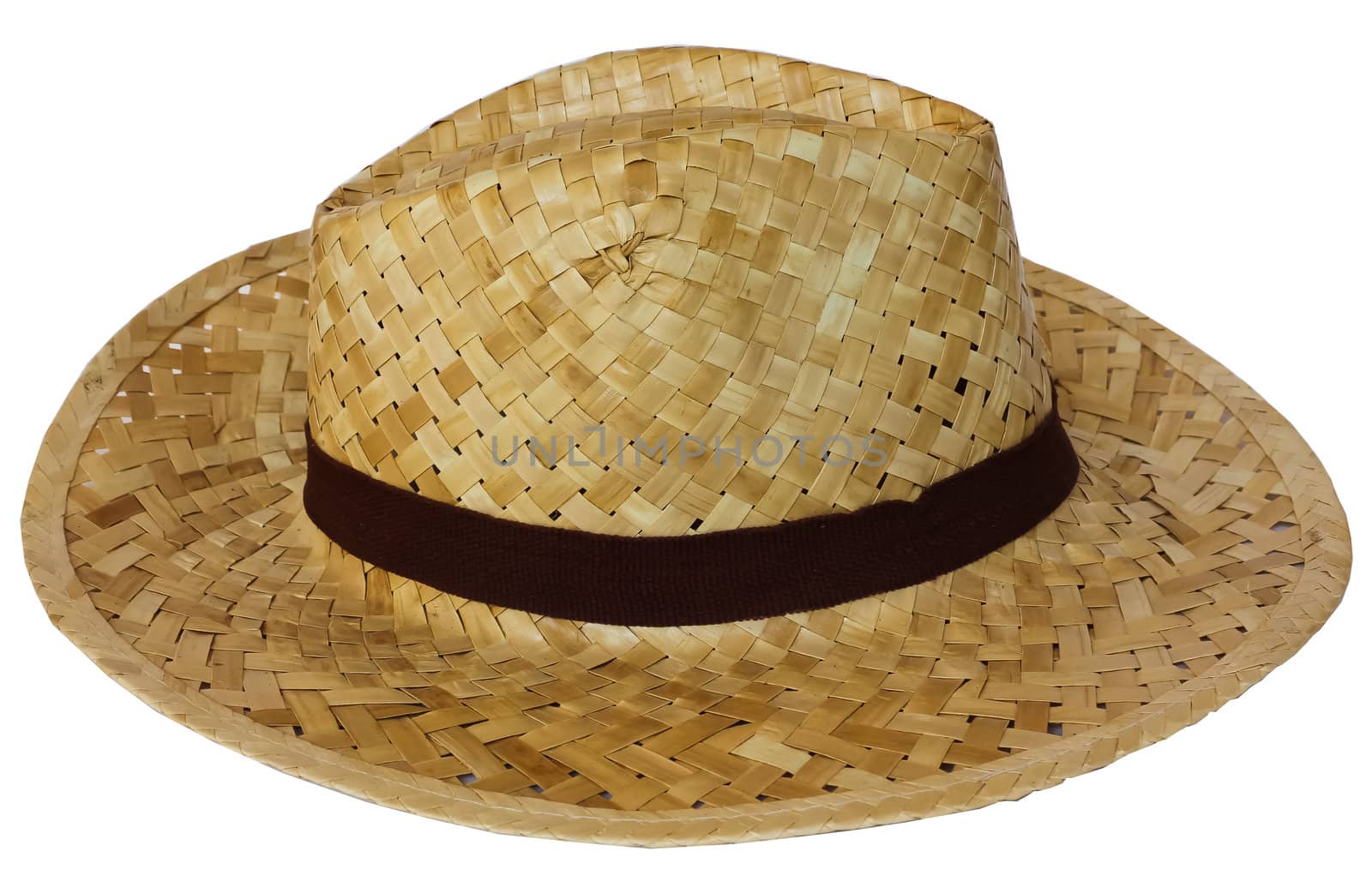 Woven Hat on white background. by sutipp11