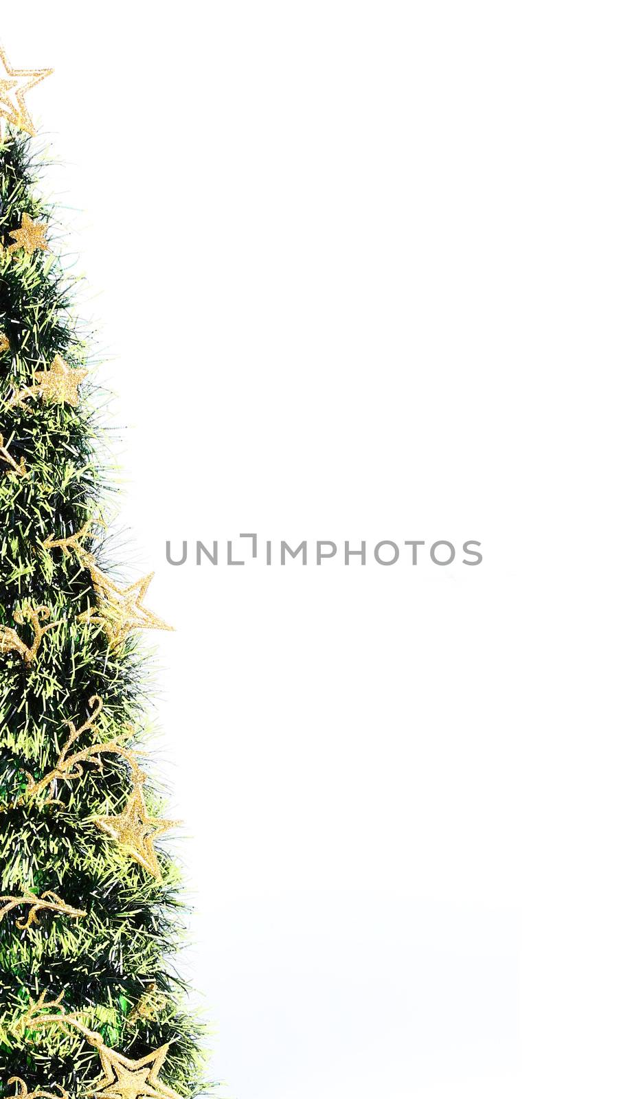 Christmas tree background with copy space