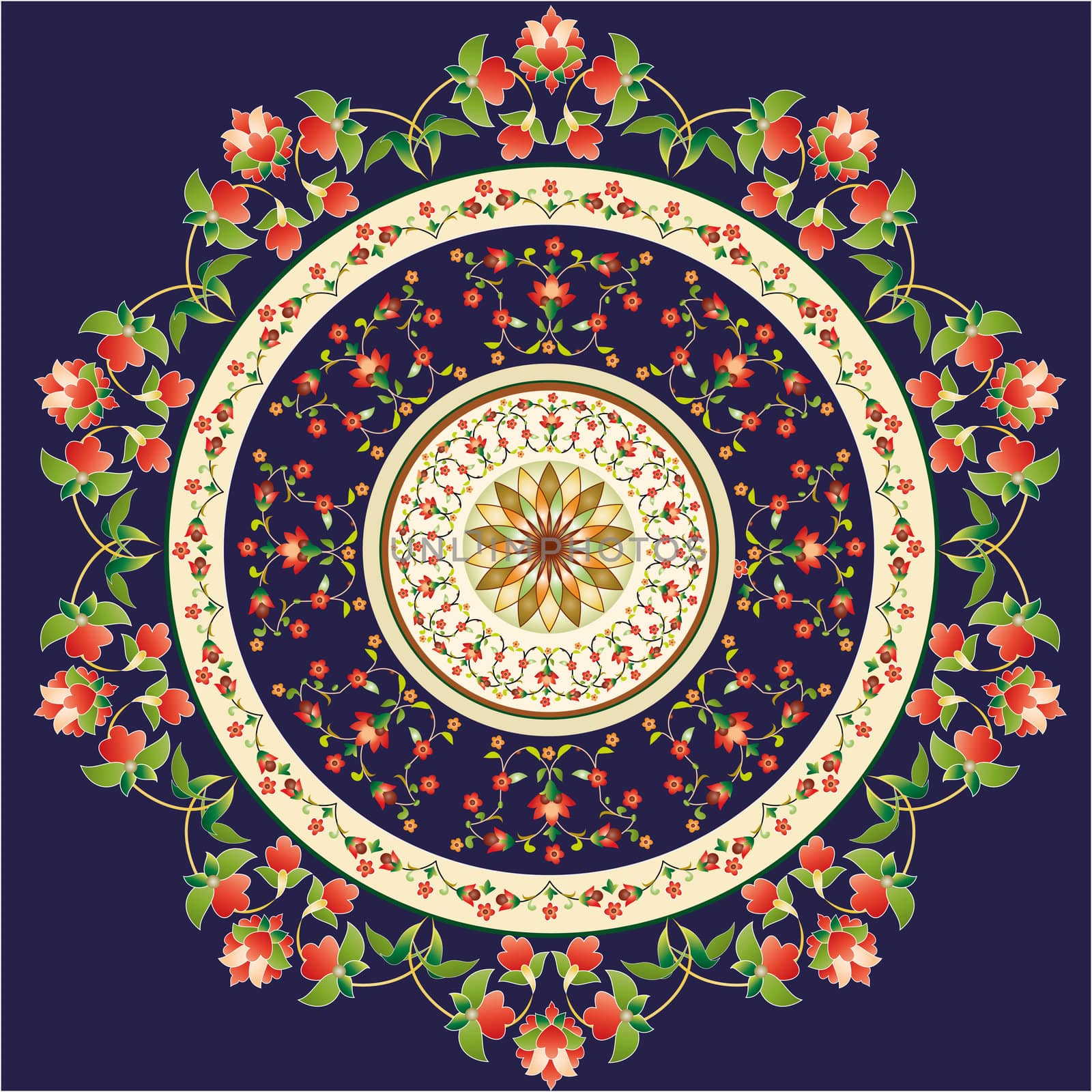 Oriental pattern and ornaments