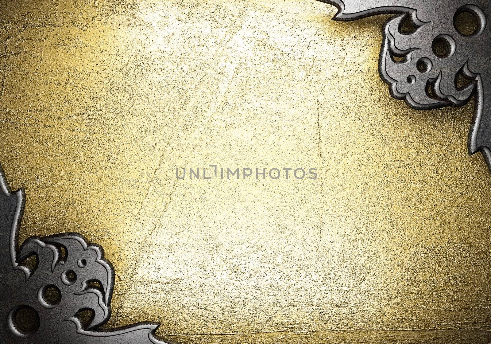 metal on gold made in 3D