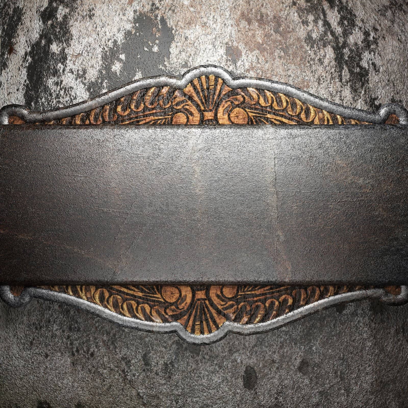 metal on wall made in 3D