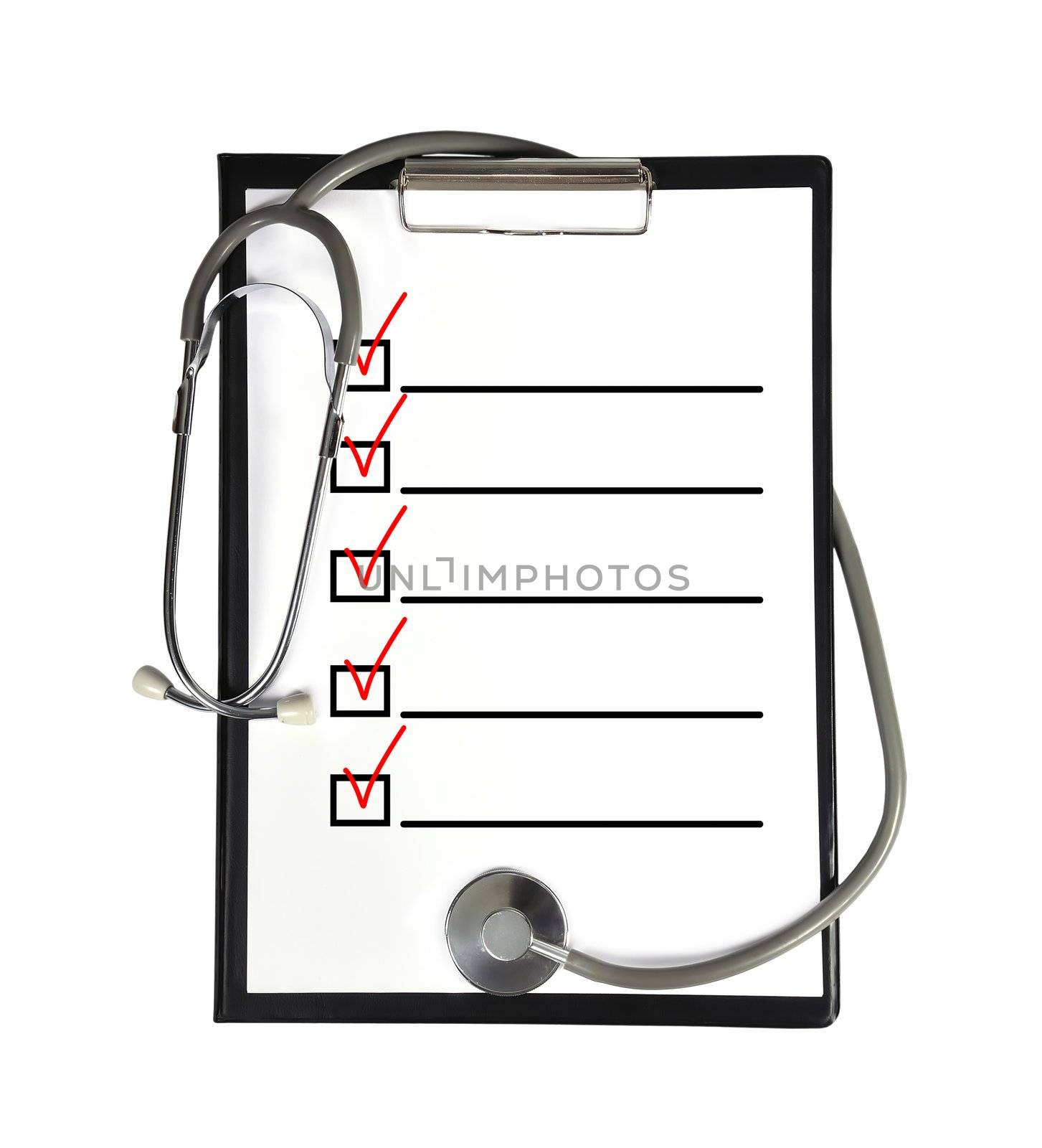 clipboard with stethoscope by vetkit