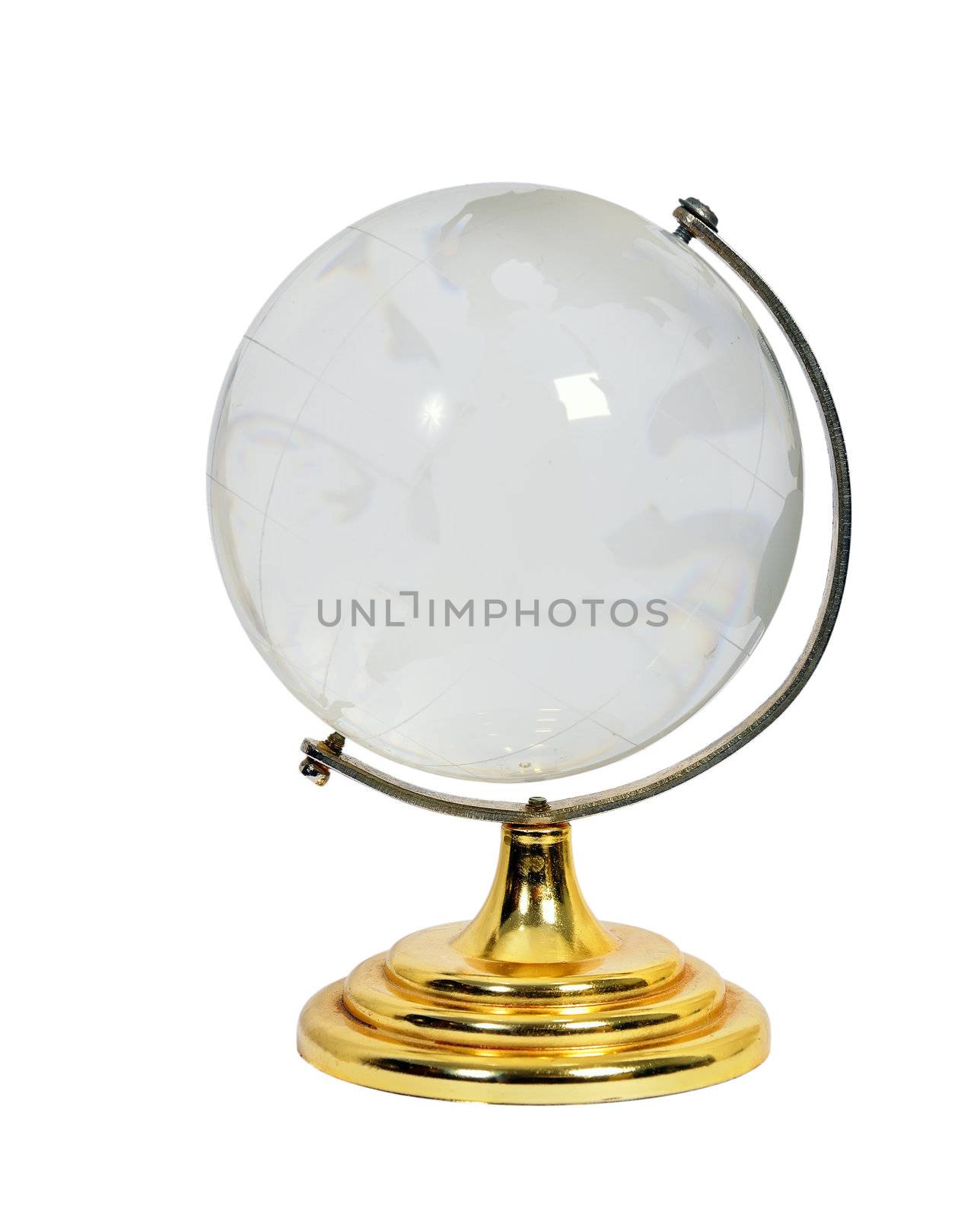 glass globe on a white background