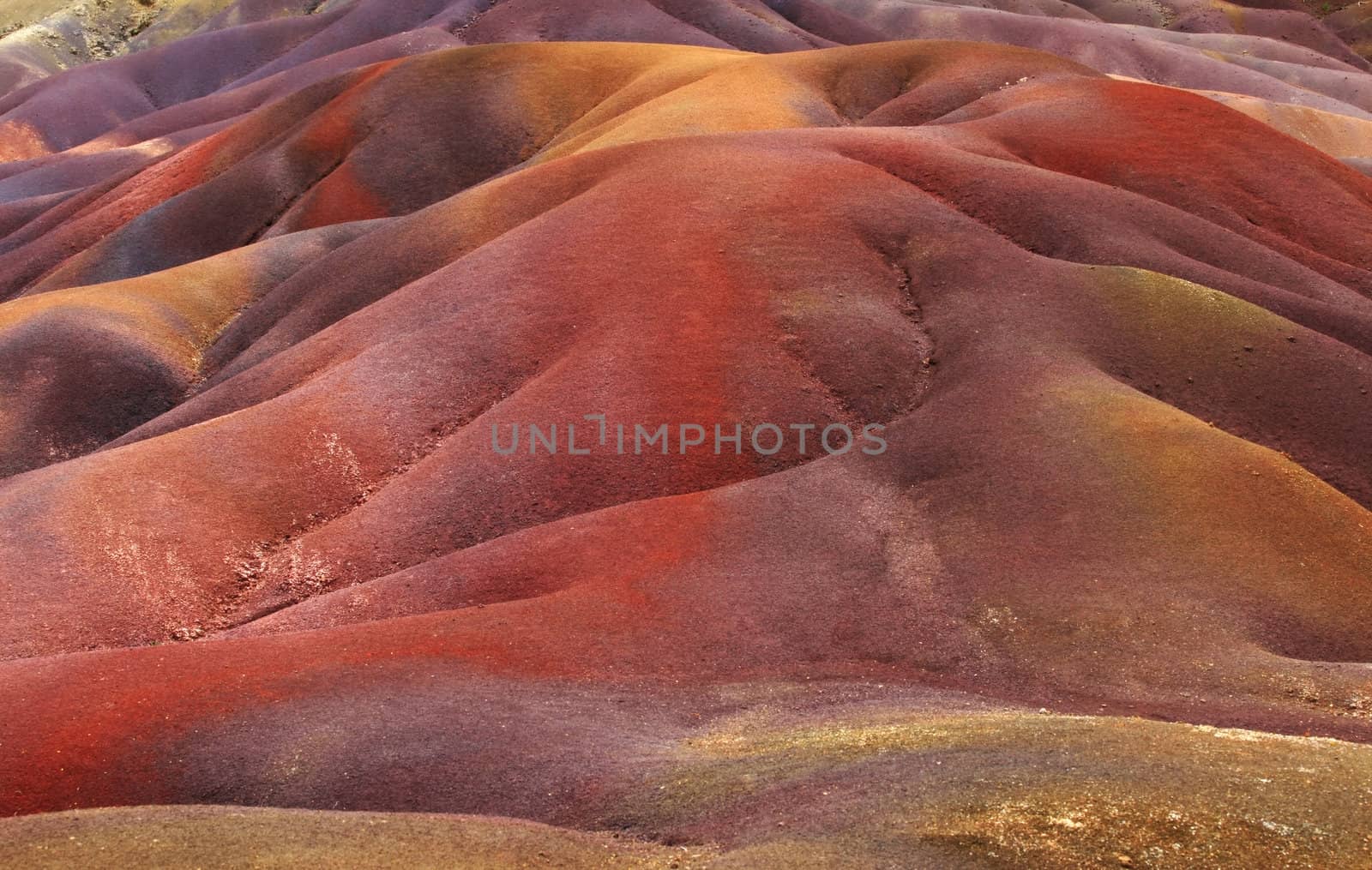 Volcano earth. Les Terres des Sept Couleurs. Chamarel, Mauritius