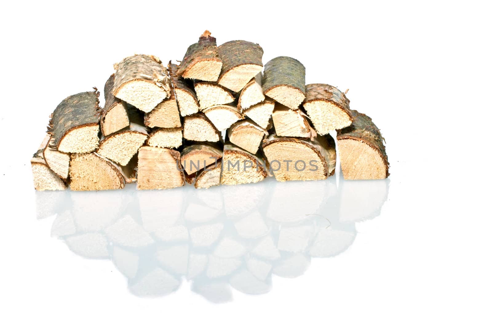 Wood blocks on a white background