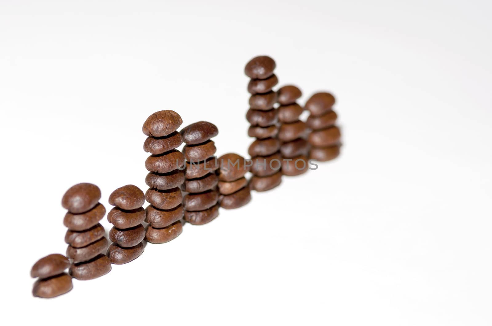 audio equalizer made of coffee beans
