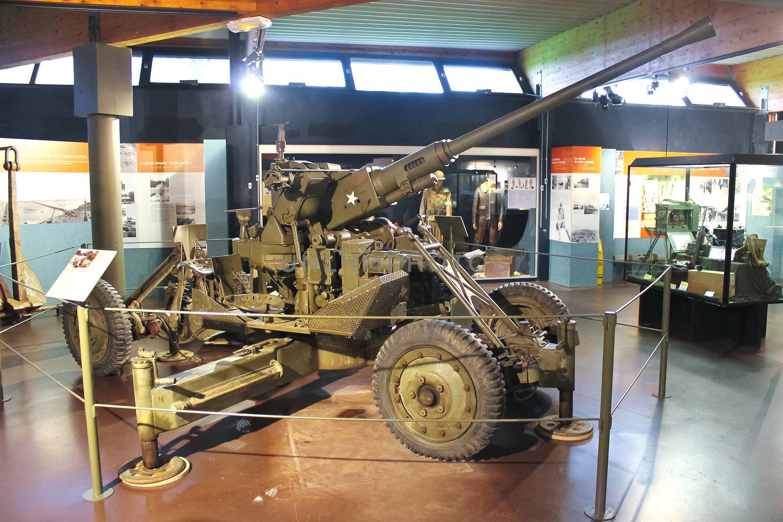 Anti-aircraft gun at the Museum of the Battle of Normandy by NickNick