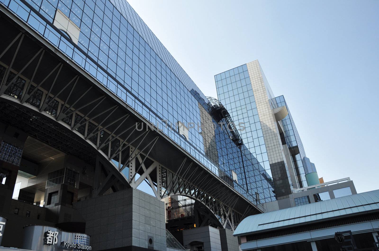 KYOTO, JAPAN - OCT 27: Kyoto Station is Japan's 2nd largest train station and its futurism architecture opened amid controversy in 1997 in the otherwise historical city October 27, 2012 in Kyoto, Japan. 