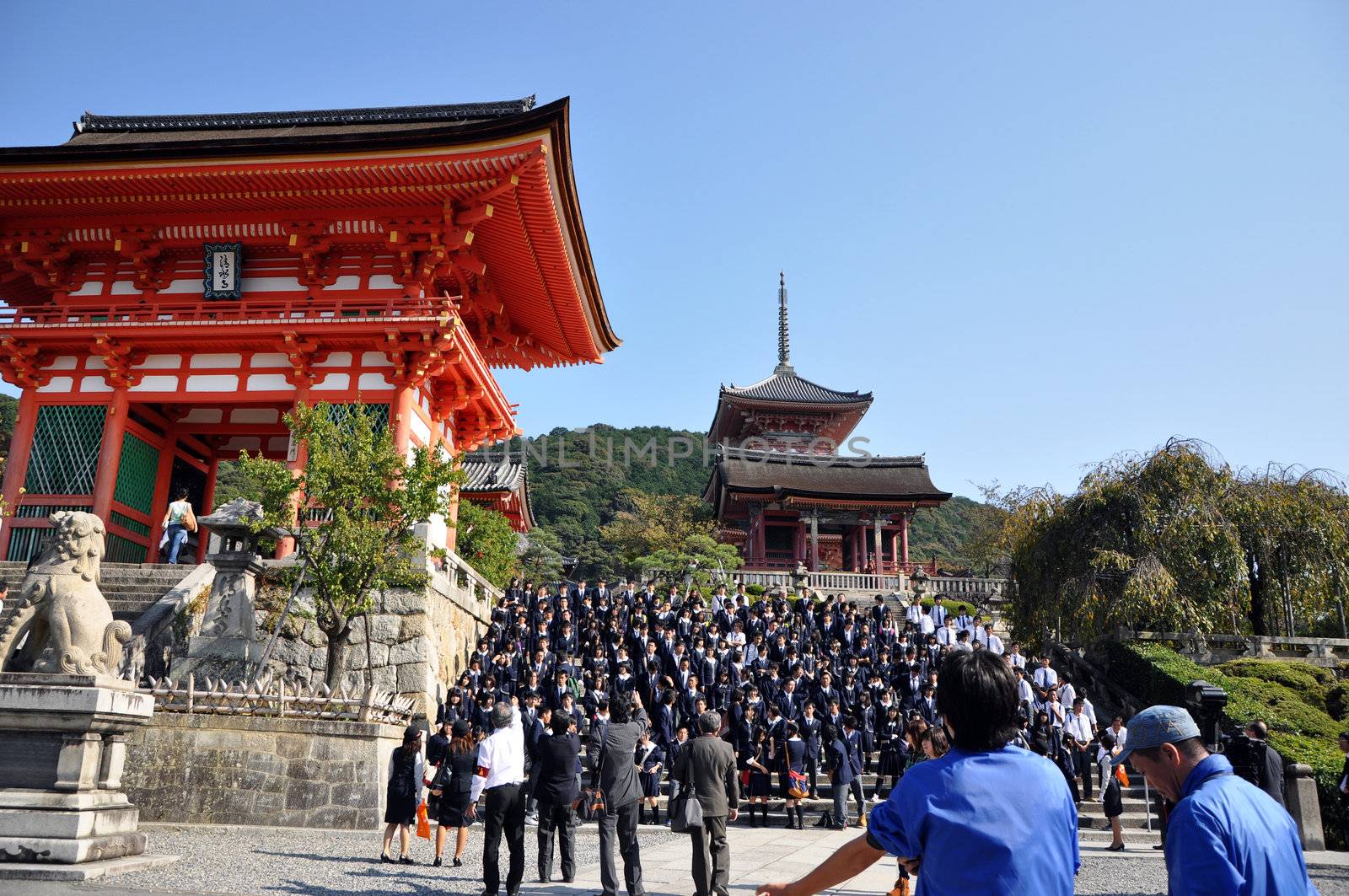 KYOTO- OCT 21: Field visit at Koyomizu temple, Kyoto, Japan by siraanamwong