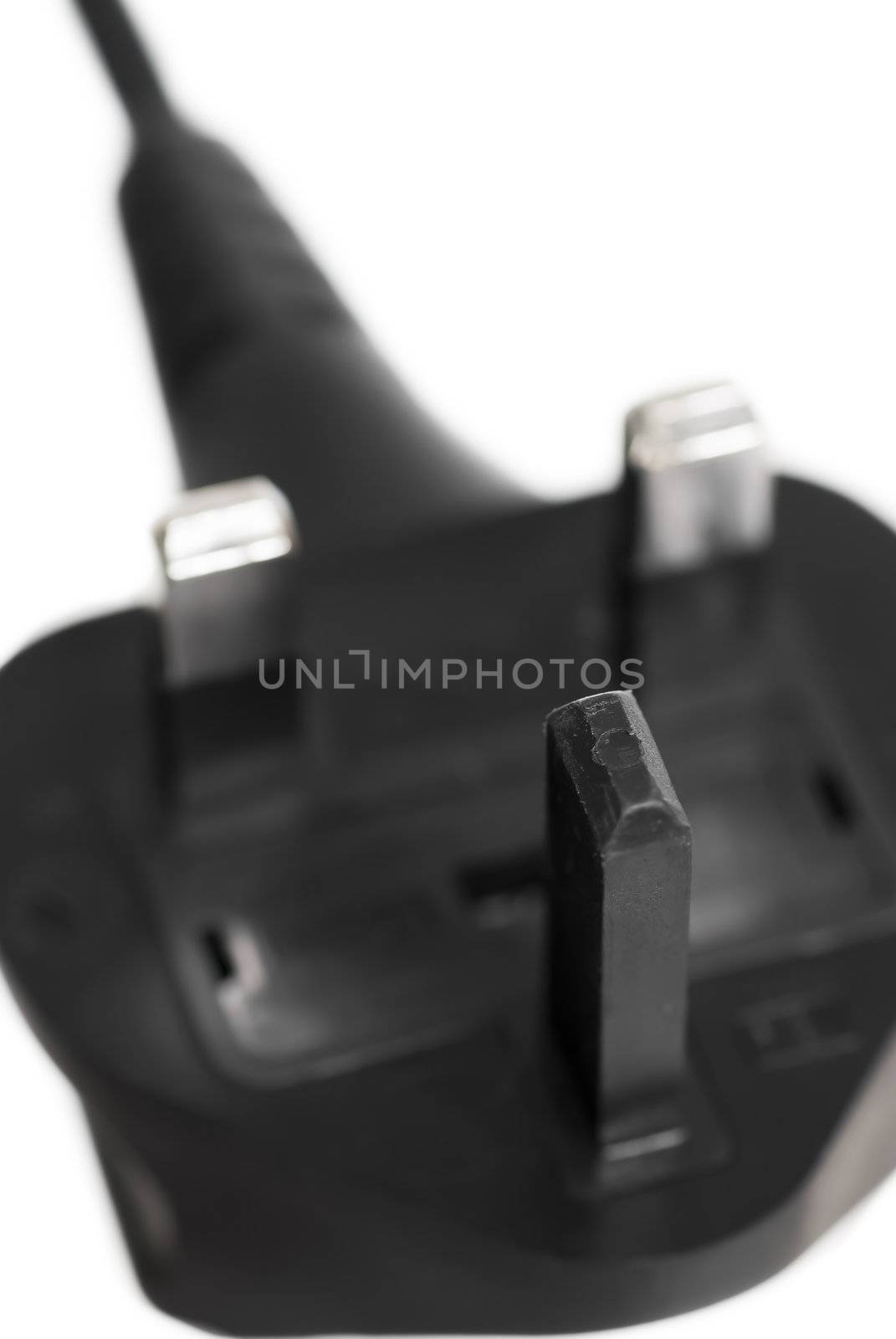 Studio shot macro photo of UK standard plug.