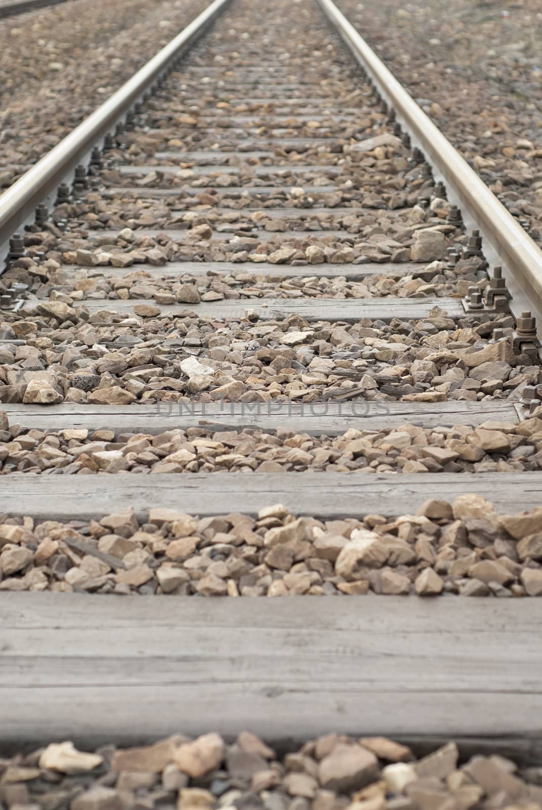 Daylight photograph of railway track.