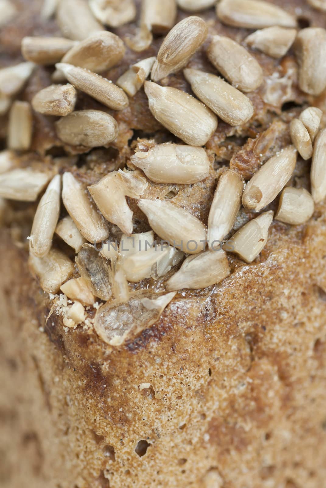 Traditional seeded loaf of crusty bread.