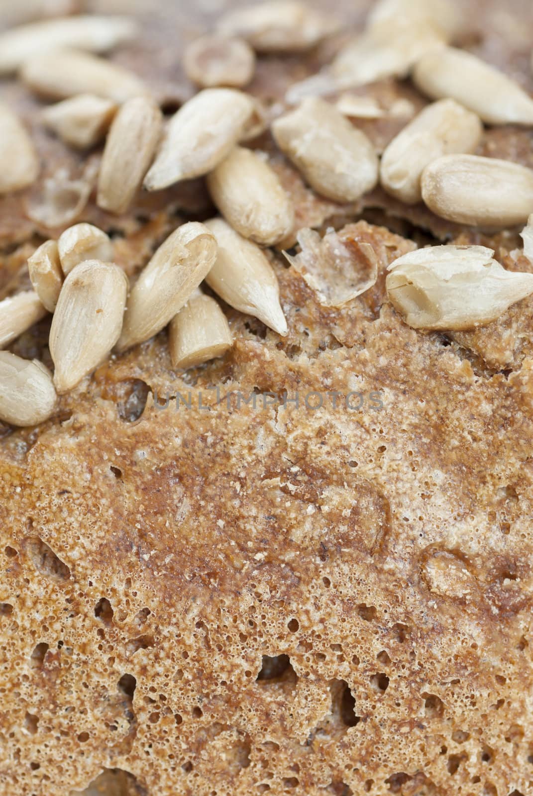 Traditional seeded loaf of crusty bread.