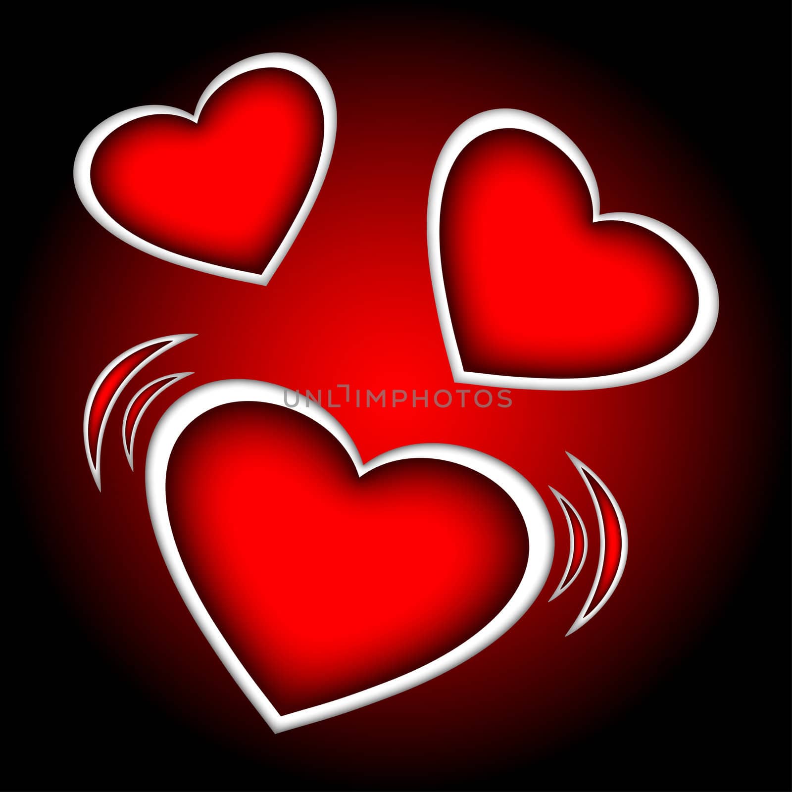 beautiful red heart for background