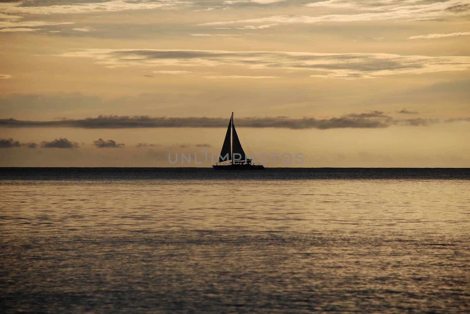 Sailing boat on the sea at sunset







Sailing boat and catamaran on the horizon as the sun goes down