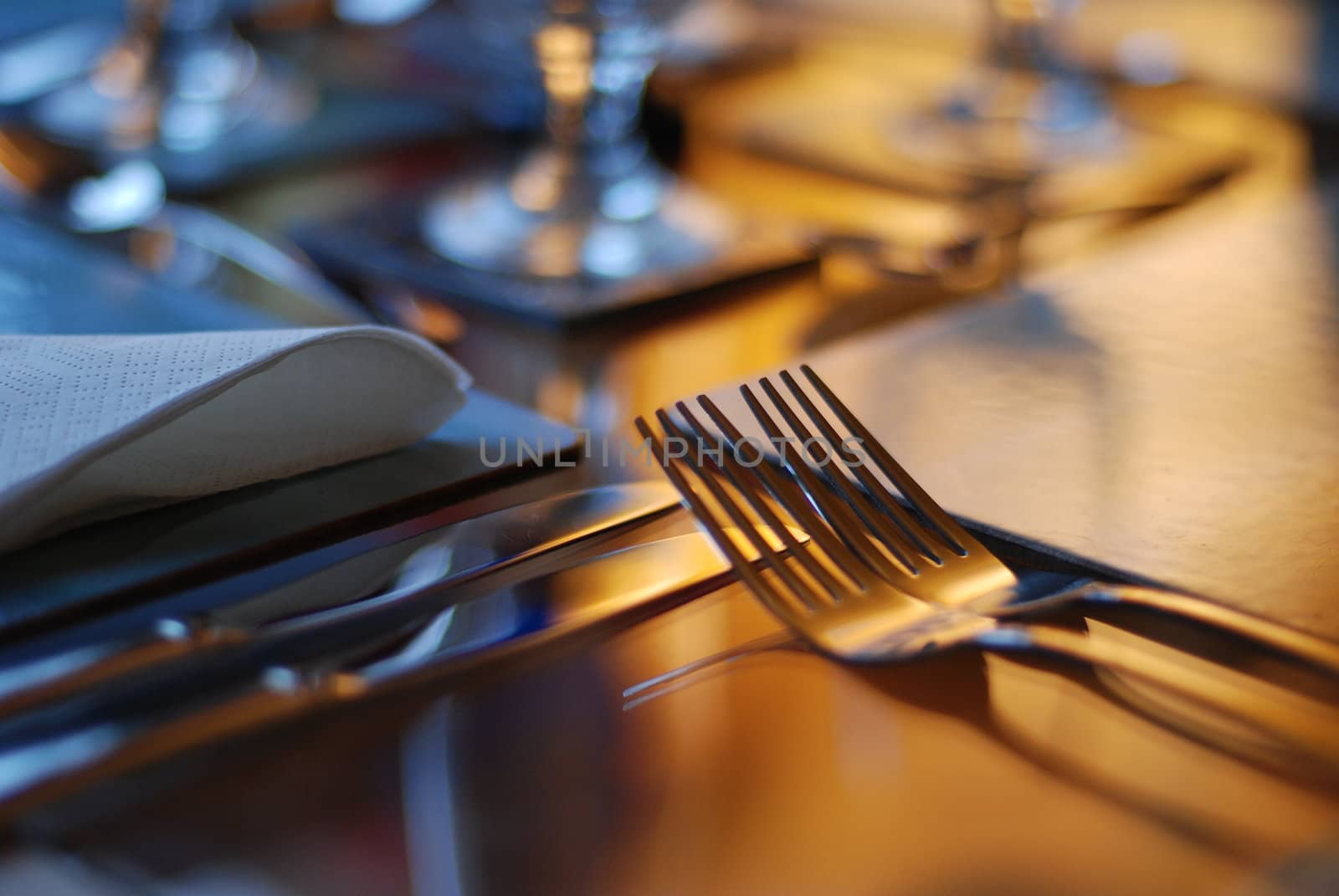 Table set for fine dining