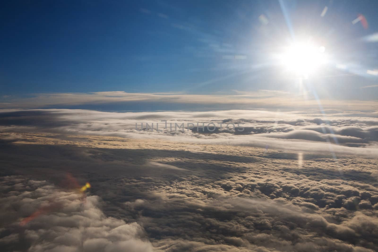 sun over the clouds by vsurkov