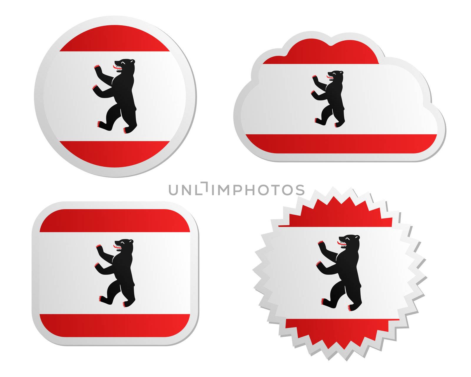 Berlin flag labels by rbiedermann