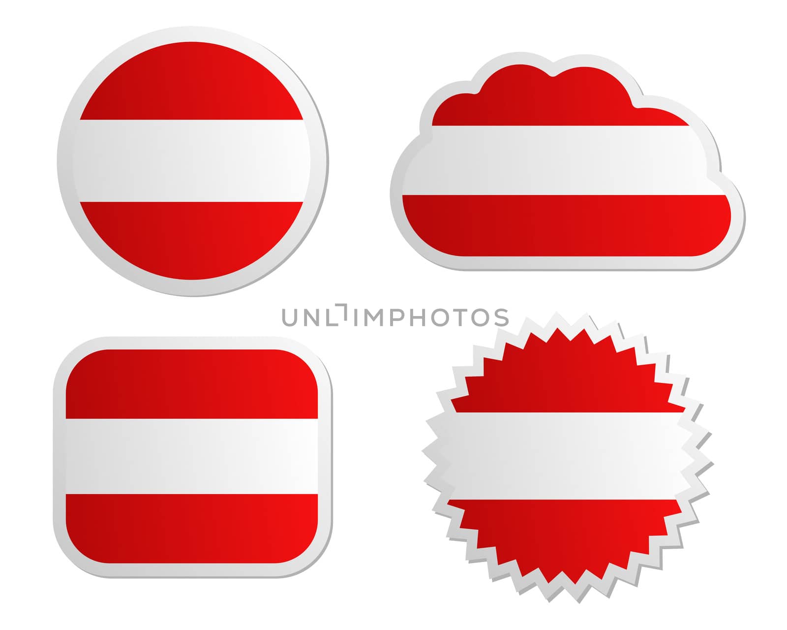 Austria flag labels by rbiedermann