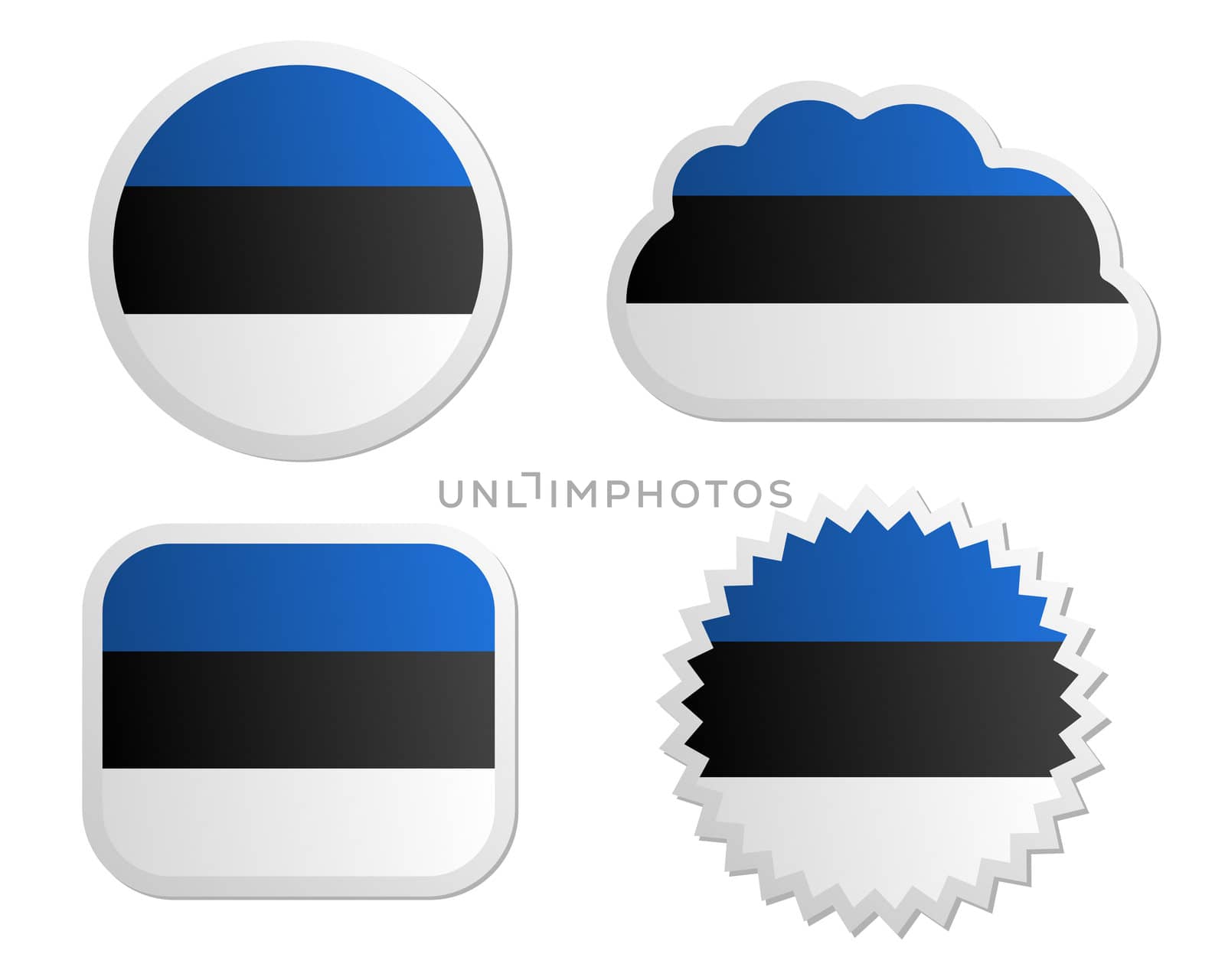 Estonia flag labels