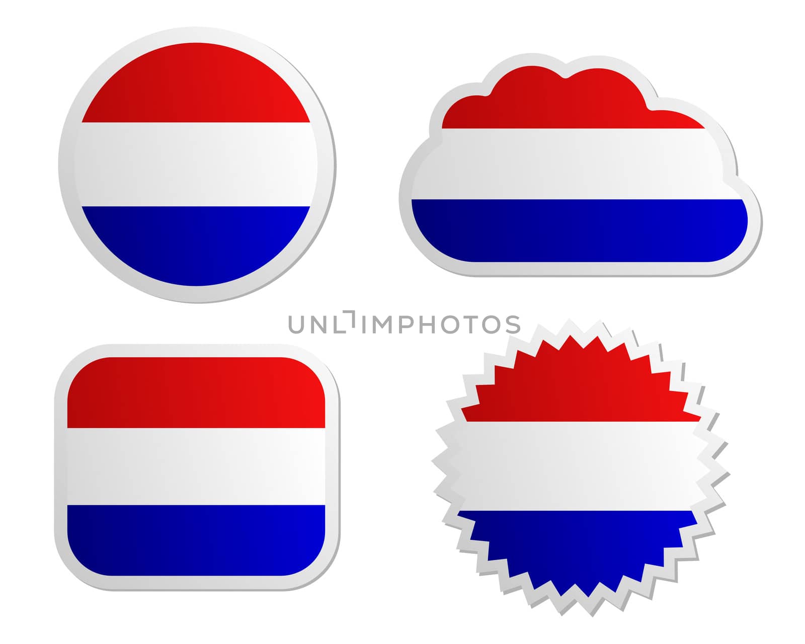 Netherlands flag labels by rbiedermann