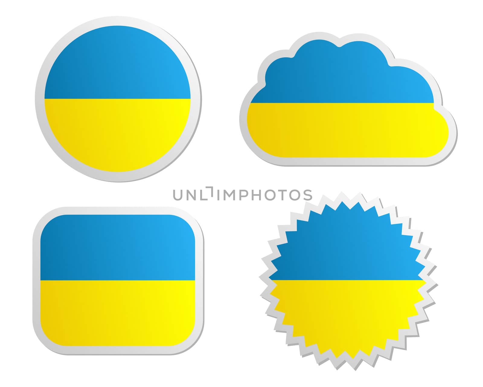 Ukraine flag labels