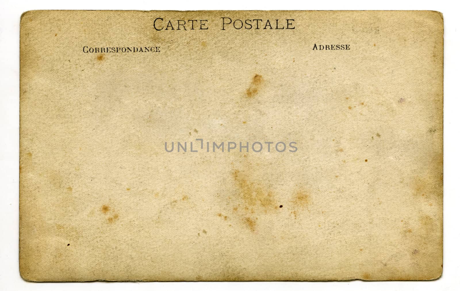 A vintage postcard over a white background.