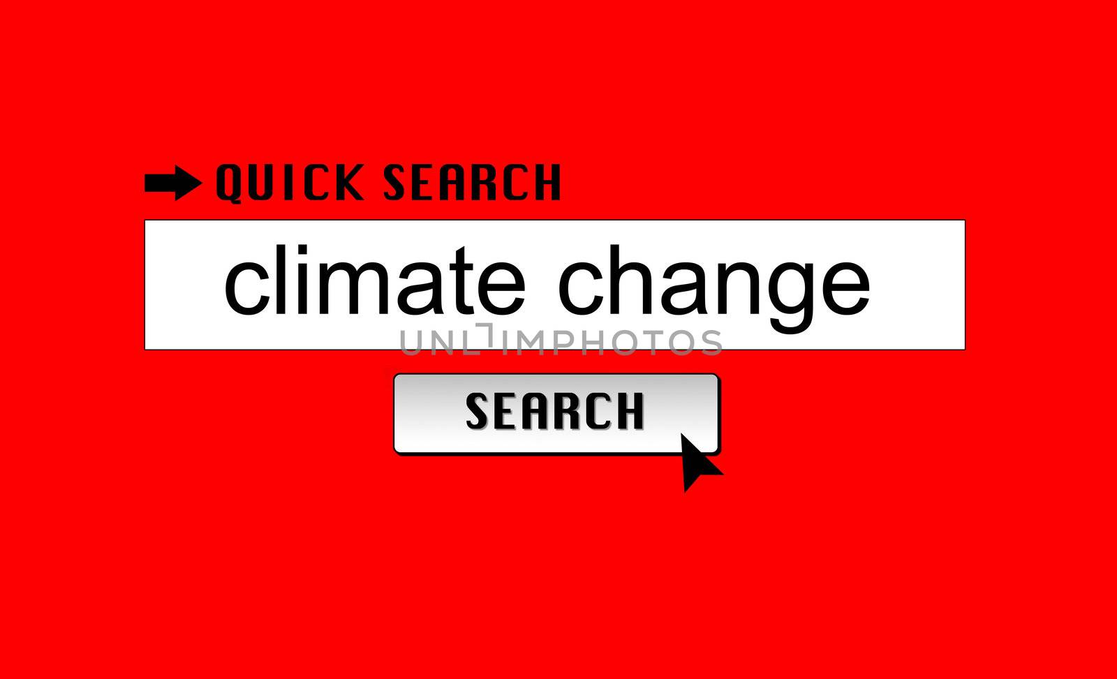 Searching for 'climate change' in an internet search engine.