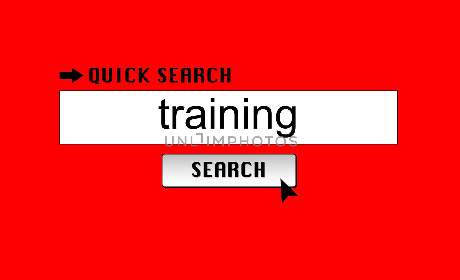 Searching for 'training' in an internet search engine.