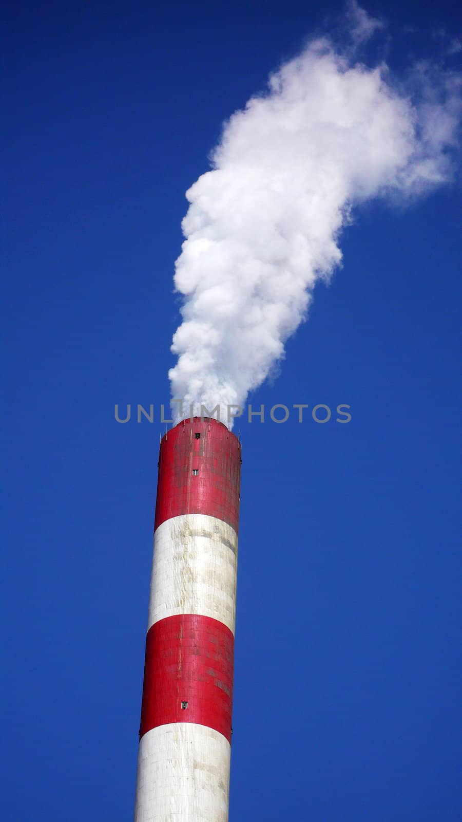 heat-engine plant against blue sky