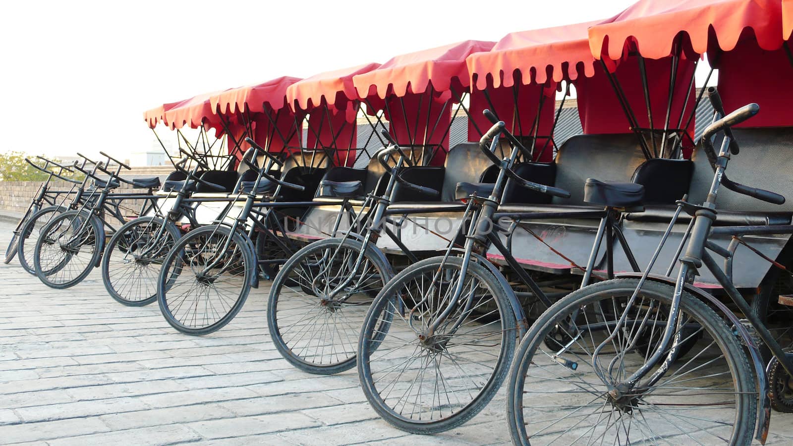 A group of Rickshaws