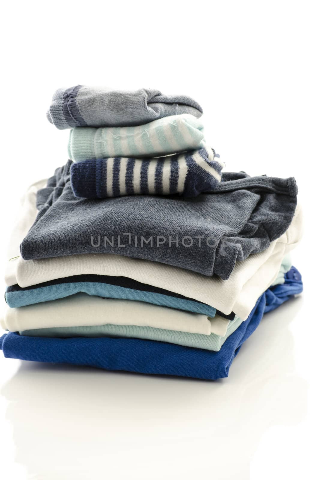 Baby clothes isolated on a white background.