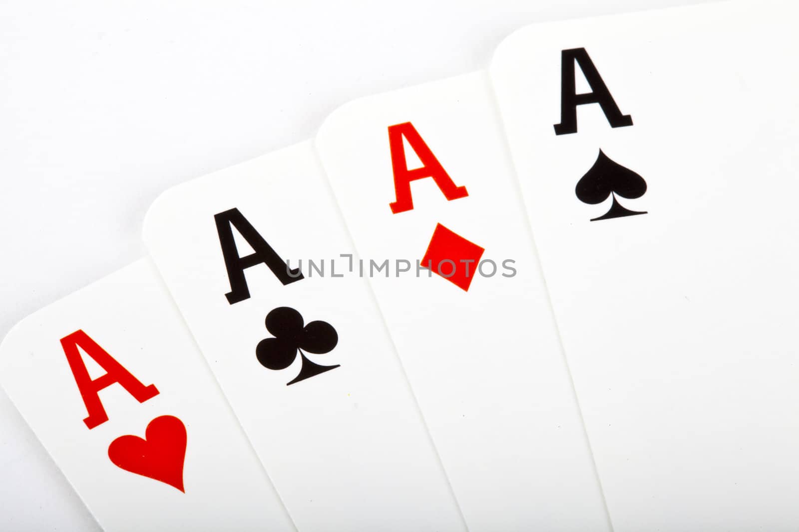 The four Aces from a set of playing cards.