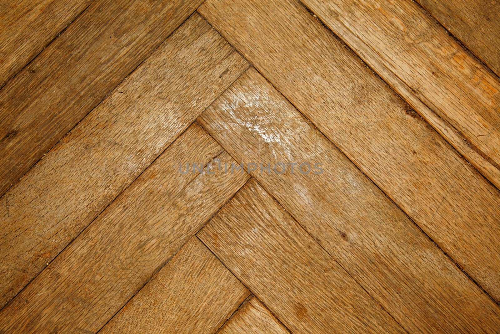 Old herringbone parquet. close-up