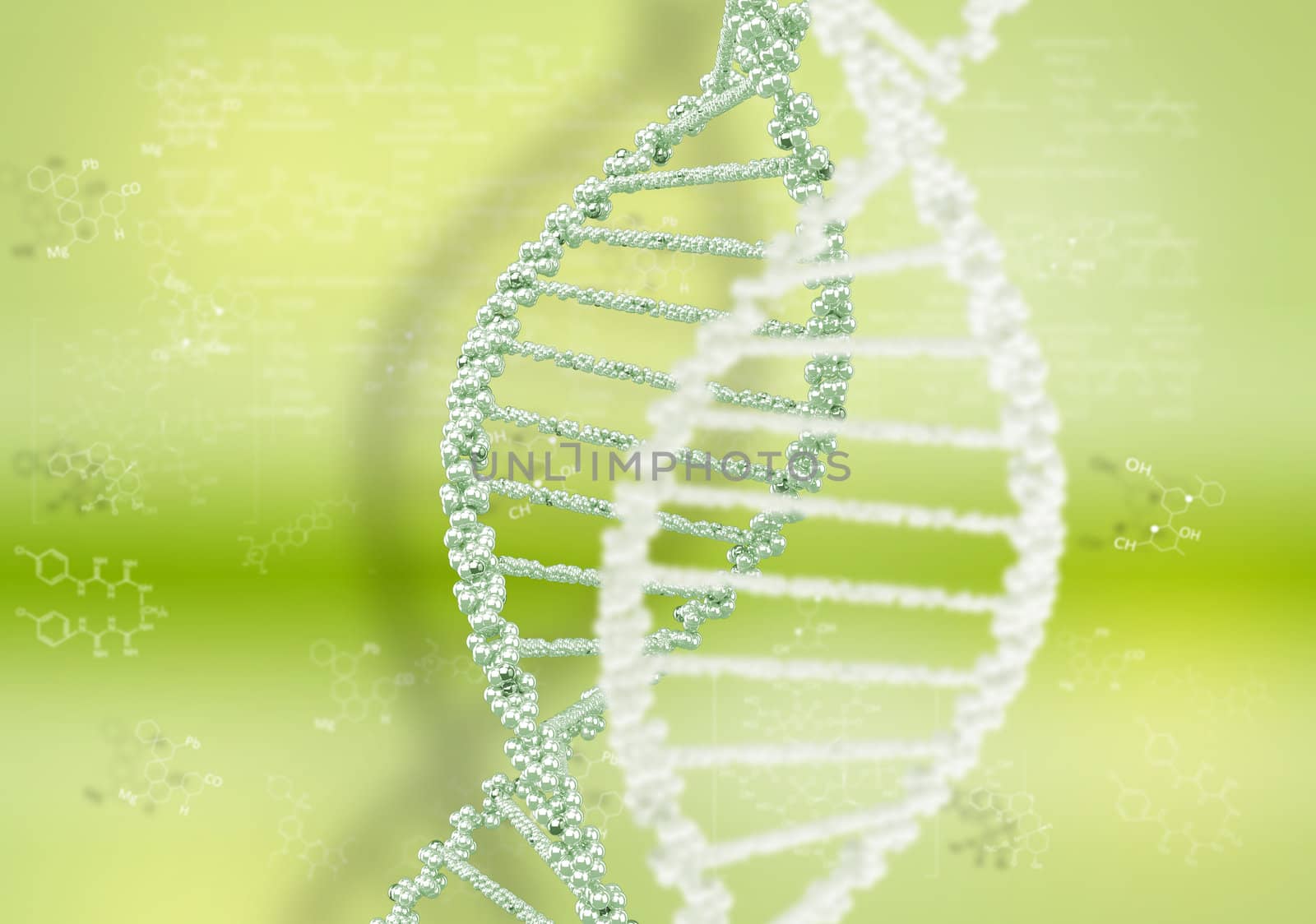 DNA helix against the colored background, scientific conceptual background