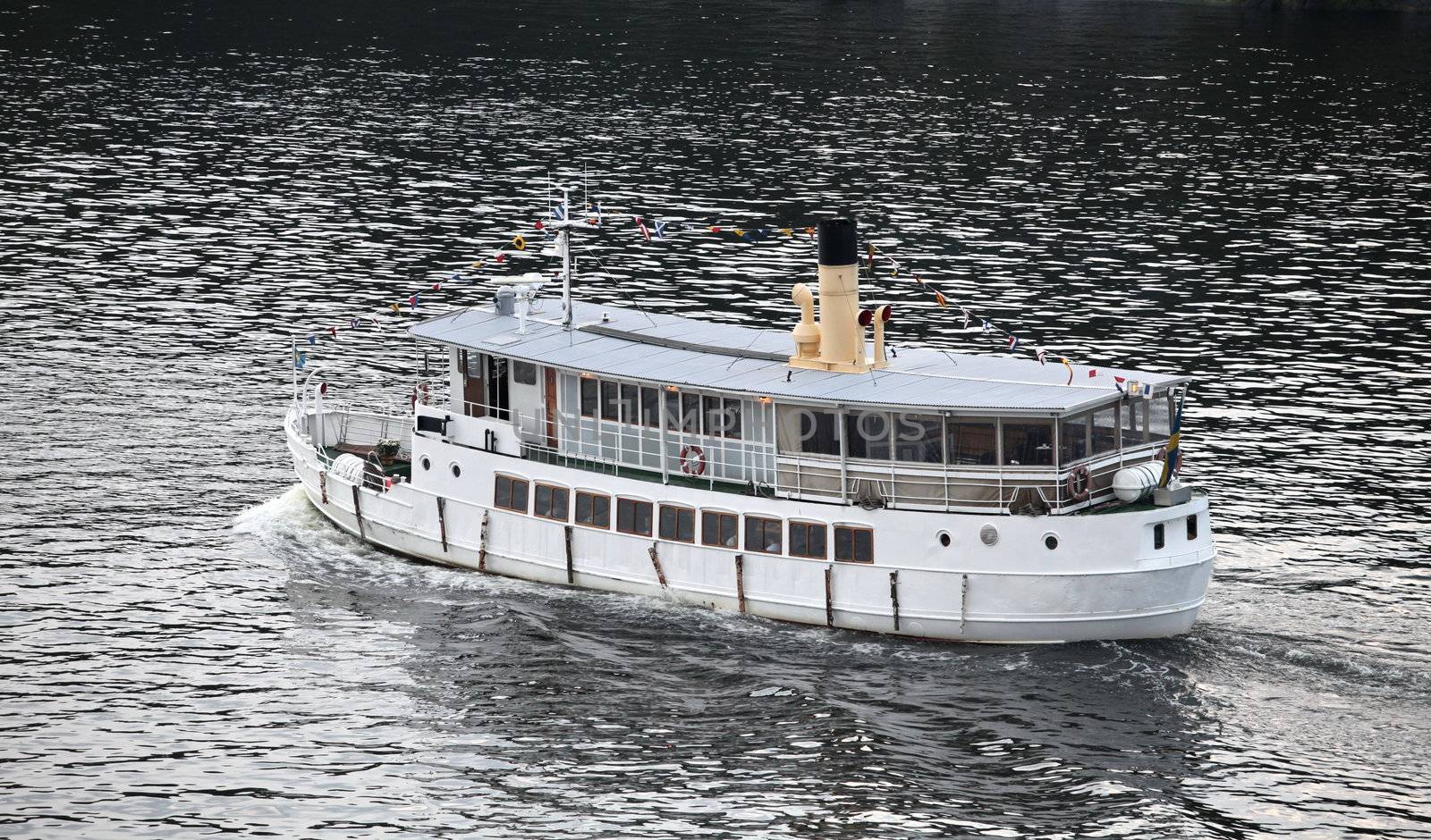 the old passenger steamer top view