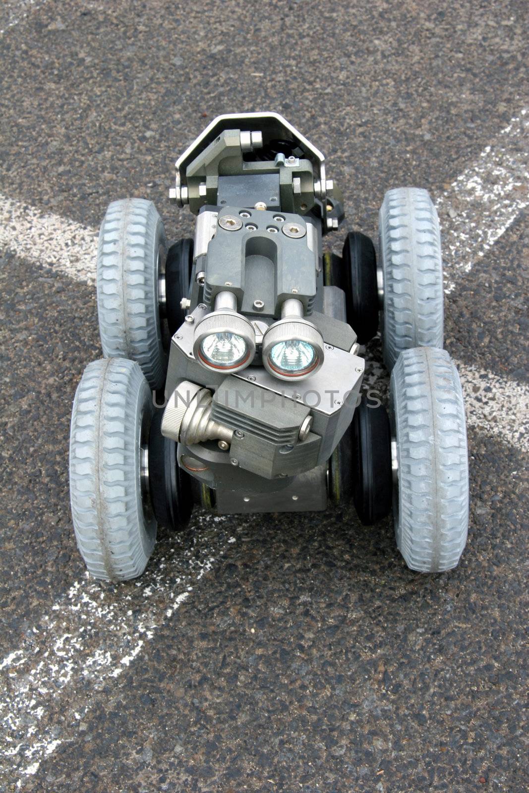 Industrial robot on the ground