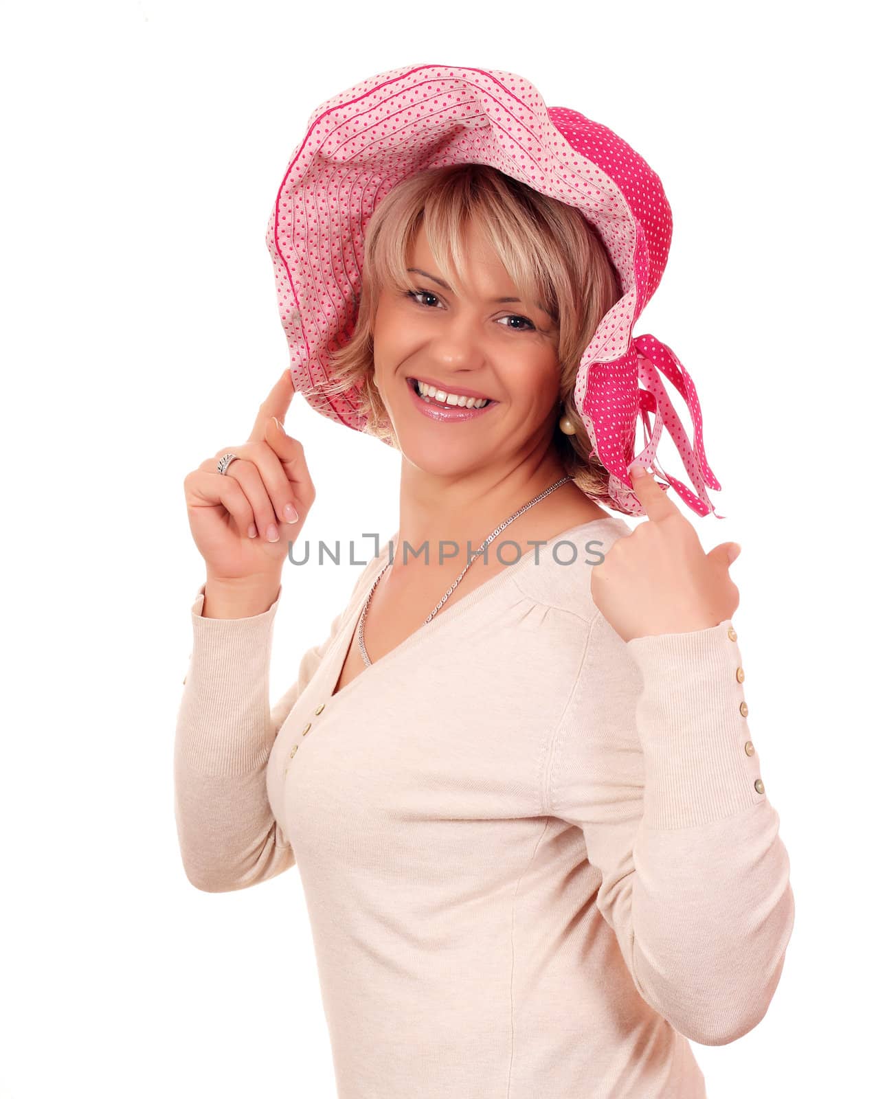 beautiful woman with hat