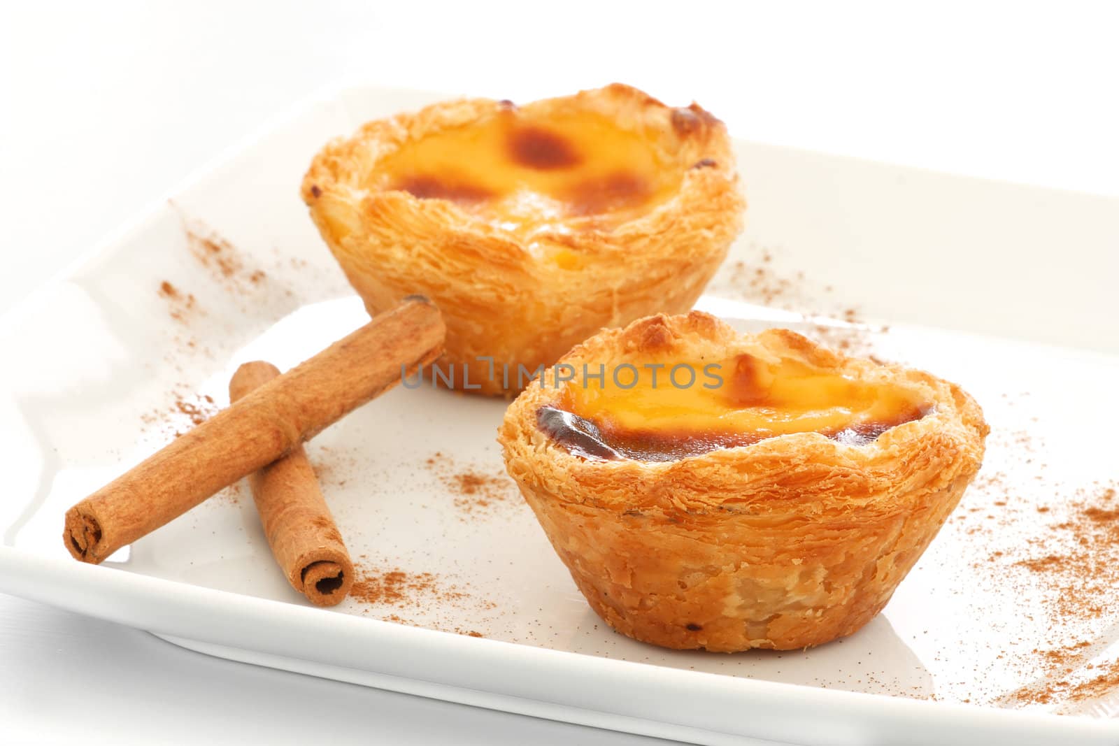 Typical Portuguese custard pies ("Pastel de Nata" or "Pastel de Belem").