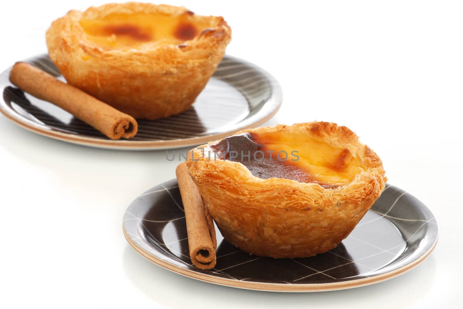 Typical Portuguese custard pies ("Pastel de Nata" or "Pastel de Belem").