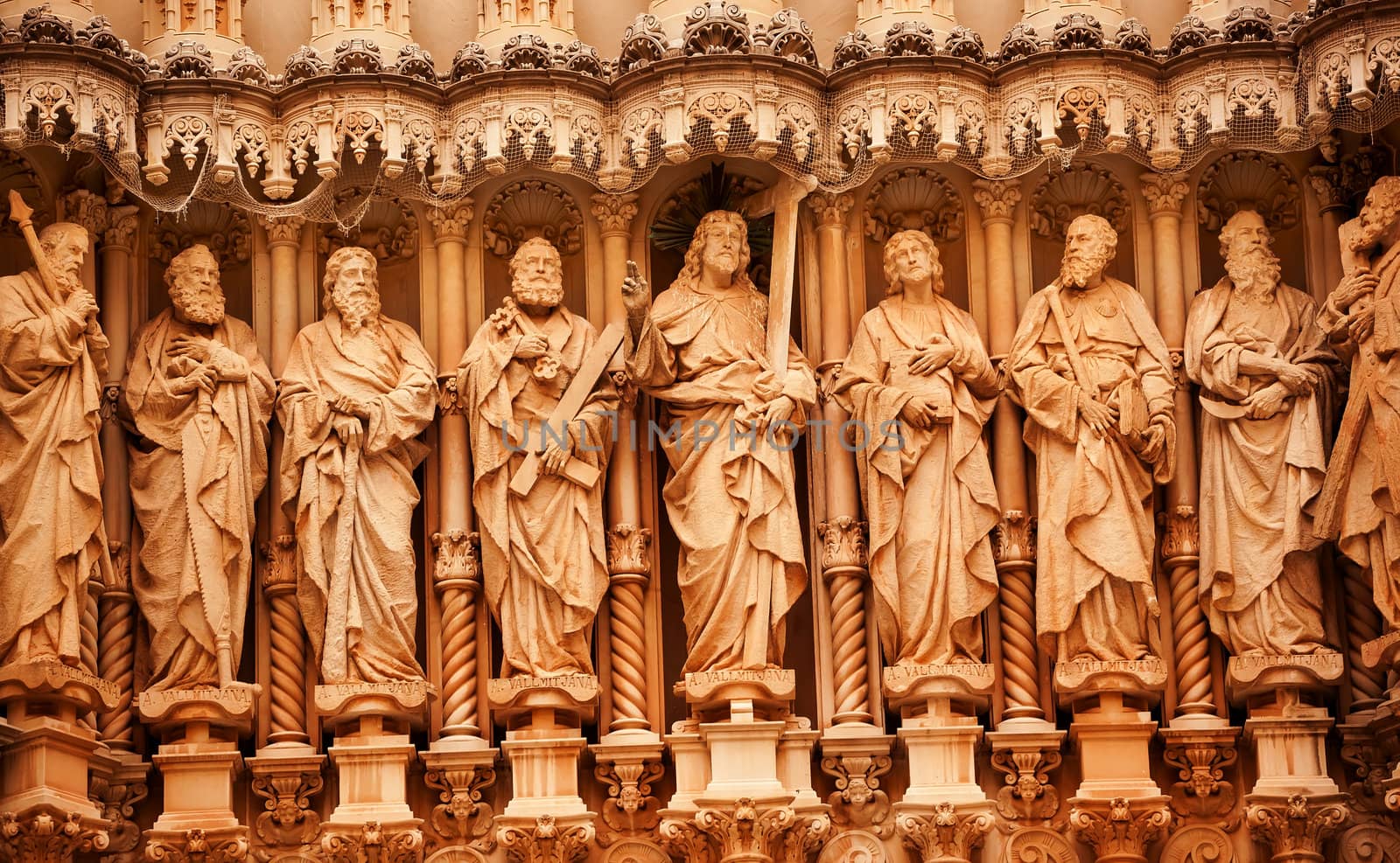 Christ Disciple Statues Monestir Monastery of  Montserrat Catalo by bill_perry