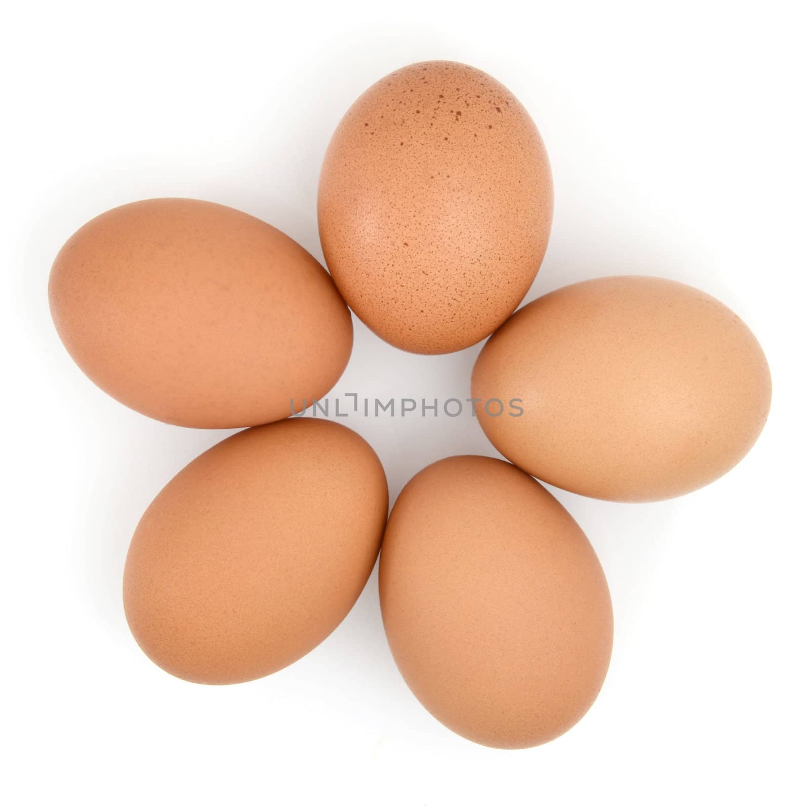 Five Eggs Isolated