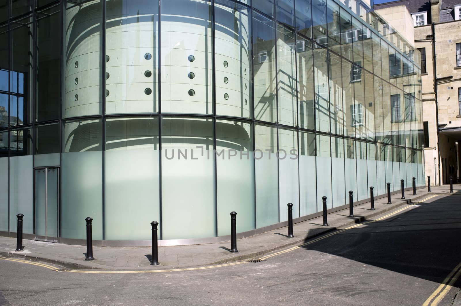 Modern spa complex in the historic city of Bath in Somerset, England