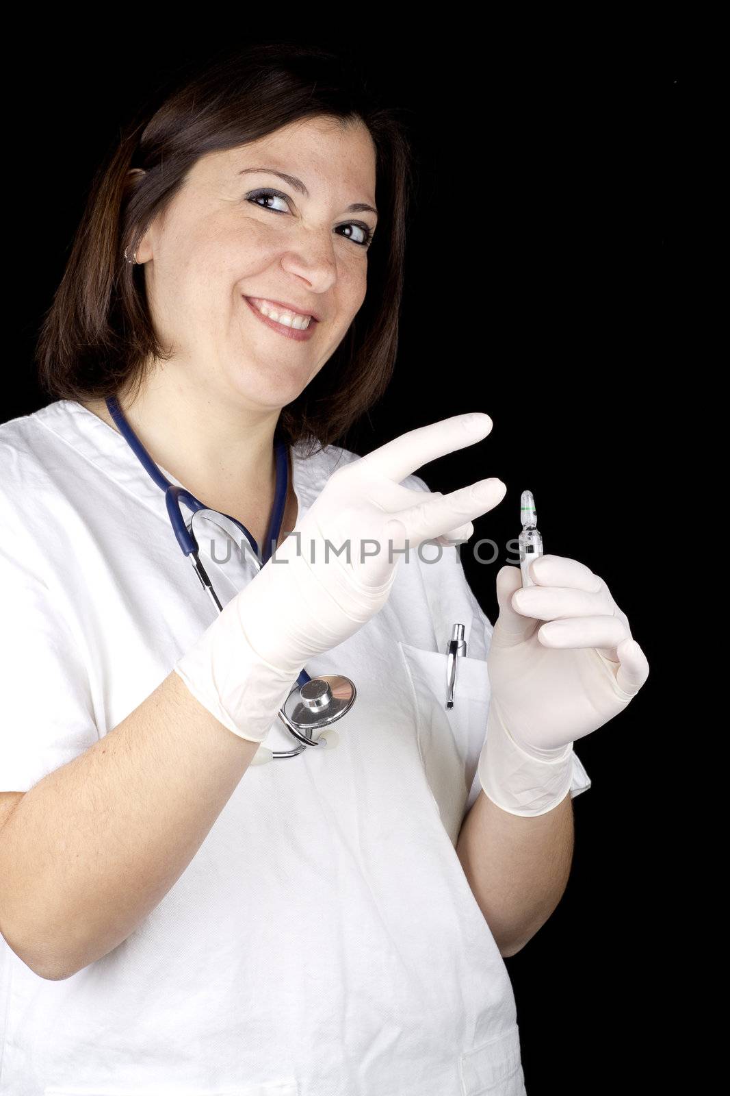 happy medical girl prepare the medicine