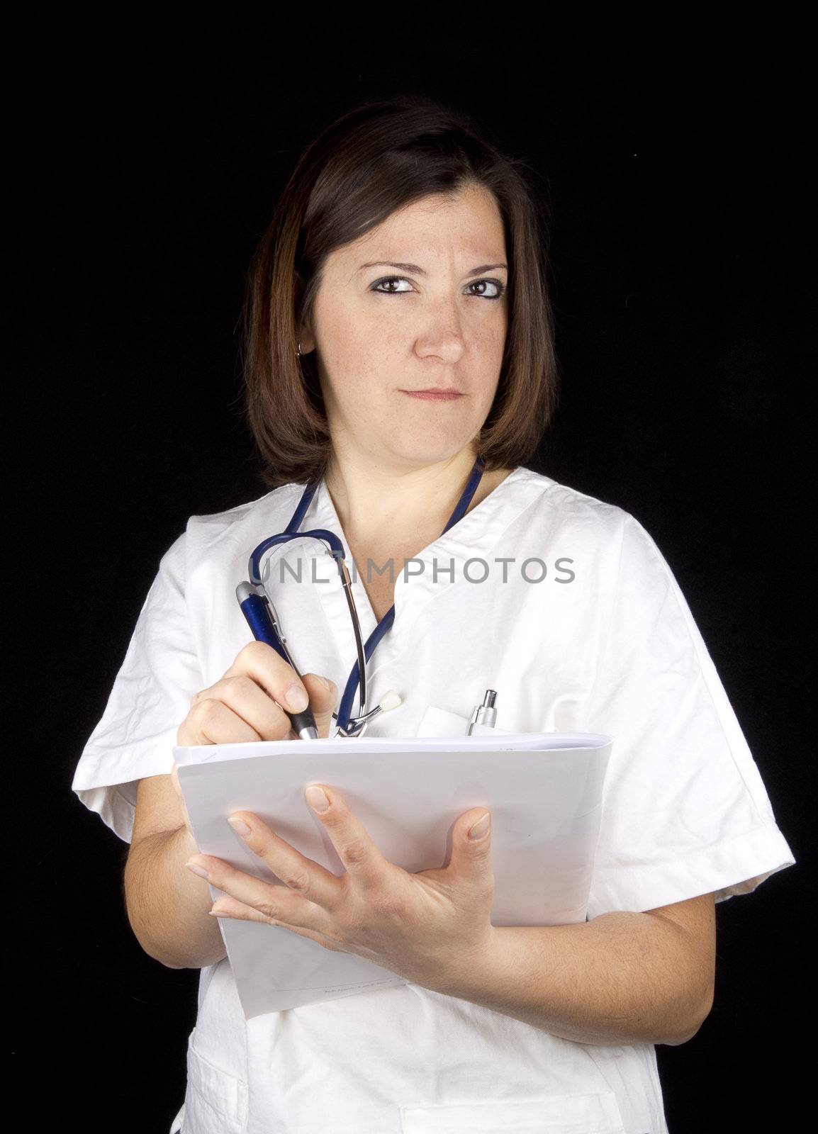 suspicius medical girl